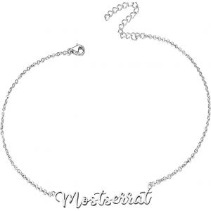Eryi-Bracelet Pour Femme Avec Prénom En Acier Inoxydable - Pendentif Prénom Personnalisé Argenté Pour Femme - Cadeaux Personnalisés Pour Femme, Mère, Fille, Meilleure Amie - Neuf