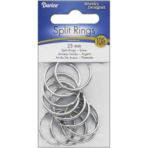ERYI-Anneaux Ouverts En Acier 25 Mm Lot De 10 - Neuf