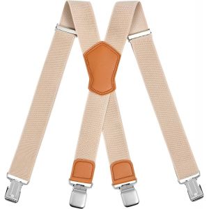 Kalanka-Bretelles Homme, Réglable Élastiques Hommes Bretelles, 4 Clips Heavy Duty X Suspenders Style Bretelles, Sangle Pantalon Bretelles Pour Hommes Et Femmes, Empêche Les Plis De La Blouse - Neuf