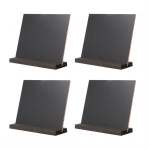 Hjlian Mini Tableau Noir Double Face Pour Messages, Pour Mariage, Cuisine, 4 Pieces - Neuf