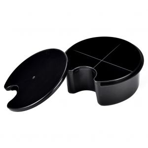 Boite De Rangement Portable En Plastique Noir A 4 Compartiments Pour Leurres Et Appats, Accessoire De Peche - Neuf