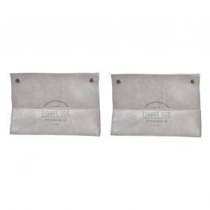 Hjlian Lot De 2 Housses De Boite A Mouchoirs En Cuir Synthetique, Style Nordique, Pour Sac A Main, Pour Salon, Gris - Neuf