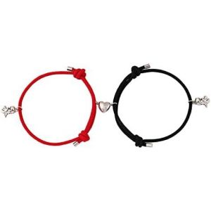 Kal-Lot De 2 Bracelets En Corde Avec Pendentif Dinosaure Et Fermoir Magn&eacute;tique Pour Femmes, Filles, Enfants, Faits &Agrave; La Main, Mignon, Simple, Personnalisable, Cadeau Pour Meilleure Amie - Neuf