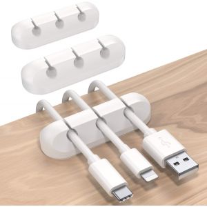 Clips Câble Organisateur Bureau,Lot de 3 Support de Câble,Organisateur de Cordon,Gestion des Cables,Câble Rangement pour USB Câbles de Chargeur/Souris/Écouteur/PC.[G12] - Neuf