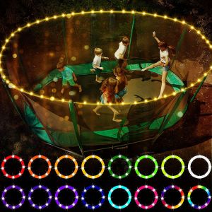 Lumi&egrave;res Led Pour Trampoline, &Eacute;clairage Led De Bordure De Trampoline T&eacute;l&eacute;command&eacute;, 16 Couleurs Personnalisables, &Eacute;tanche, Ultra-Lumineux Pour Jouer Dehors La Nuit, Cadeau Id&eacute;al Pour Les Enfants, 12 M (39,4 Pi) - Neuf