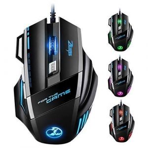Souris Gamer LED Optique 5500 DPI VicTsing Zelotes Souris de Jeu 7 Boutons Souris Gaming Filaire Profesionnel Gaming Mouse USB de Ha - Neuf