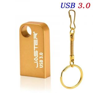 KALPZ-Jaster Hot Metal 3.0 Cl&eacute; Usb 128Gb Cl&eacute; Usb Pour Pc Portable 64Gb Cl&eacute; Usb 3.0 Cl&eacute; Usb Haute Vitesse U Disque 32Gb,128 Go,Gold Usb 3.0 - Neuf