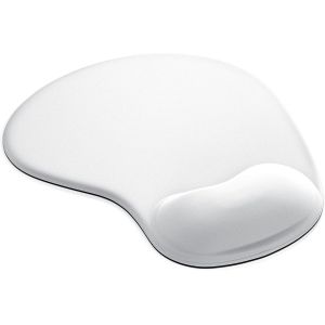 Mouse Pad with Gel Cushion-Gaming Wrist Rest-Mousepad Wrist Rest-Comfort with Ergonomic Gel Wrist Rest-Water-repellent and Washable-PC Laptop Notebook-White - Neuf