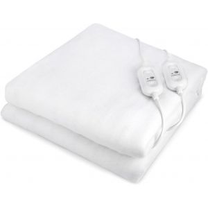 Kalanka-| Chauffe-Lit &Eacute;lectrique Double | Taille 140x160cm | 2 R&eacute;gulateurs De Temp&eacute;rature | Protection Contre La Surchauffe | 100% Polyester | Couverture De Couverture De Matelas | Up205 - Neuf