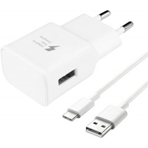 KALANKA-Chargeur Rapide USB C pour Samsung Galaxy A14 A13 A15 A12 4G/5G S10 S9 S8 A04S A05S A33 A23 A32 A21S A53 S24 S23 S22 S21 S20 Adaptateur 15W Fast Charging avec 1.5m Câble Type C - Neuf