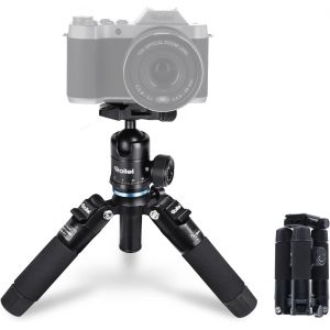 SUBZONAL-Compact Traveler Mini M1, Mini Trepied Apparei Photo en Aluminium 49cm Tr&eacute;pied de Voyage L&eacute;ger Petit Tr&eacute;pied de Table avec Rotule Arca Swiss pour DSLR Noir, Mini-Trepied-Apparei-Photo-Tripod - Neuf