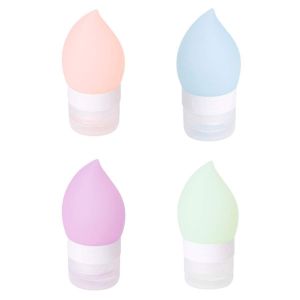 4pcs Bouteilles de voyage &eacute;tanche Silicone Rechargeable Conteneurs de voyage Squeezable Travel Tube Sets Cosm - Neuf