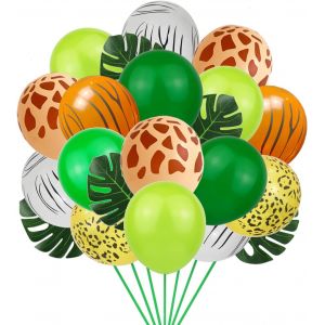 Kit De 67 Guirlandes D'Arche De Ballons En Latex Avec Motif Animal De Safari, L&eacute;opard, Z&egrave;bre, Tigre, Cerf Pour Safari, For&ecirc;t, Tropical, 30,5 Cm - Neuf