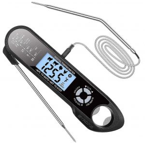 Thermom&egrave;tre Num&eacute;rique &Agrave; Viande, Compatible Four, Pour Grillades Et Cuisson, Avec 2 Sondes Pour Barbecue, Grillades, Viande, Huile Et Lait. - Neuf