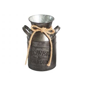 Pot De Fleurs Vintage En M&eacute;tal Avec Lettres, 19 Cm, D&eacute;cor En Fer - Neuf