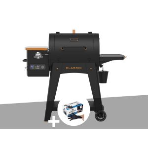 Barbecue &agrave; pellets Onyx Classic 700 + 50 gants alimentaire - Pit Boss - Neuf
