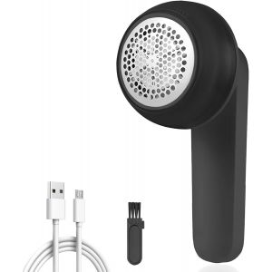 JGD-Rasoir &Eacute;lectrique Anti-Bouloches, USB Rechargeable Anti-Peluches pour V&ecirc;tements 6 Lames &agrave; Feuilles Pulls Rasoir pour Boules Anti-Bouloches Meubles Couverture (Noir) - Neuf