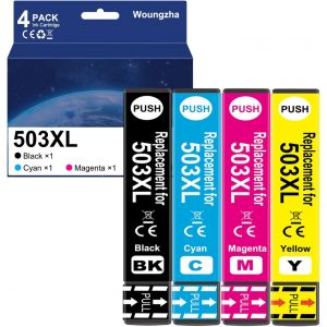 Lot de 4 Cartouches d'encre compatibles Epson 503 XL pour Epson Expression Home XP-5200 XP-5205 Workforce WF-2960DWF WF-2965DWF (503XL) - Neuf