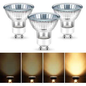 GU10 Ampoules Dimmable,GU10 Ampoules Halogènes 35W Réflecteur pour Lampe Chauffe-Bougie MR16 GU10 Ampoules Blanc Chaud 2800K GU10 Ampoule Lampe Lava,Lot de 3 - Neuf