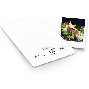 Kalanka-Terraillon - Smart Usb C - Balance De Cuisine &Eacute;lectronique, Rechargeable Par Usb, Ecran Lcd R&eacute;tro-&Eacute;clair&eacute;, Auto On, Fonction Tare Et Conversion Liquide, Capacit&eacute; 5kg, Graduation 1 G &iquest; Blanc - Neuf