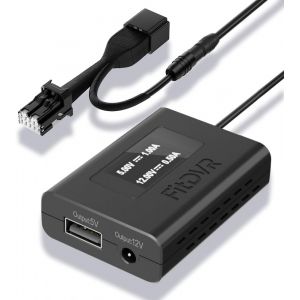 JGD-dashcam Adaptateur Secteur (10 Broches) pour Nissan Subaru Mazda Infiniti, Alimentation USB &agrave; &eacute;cran LED, Connexion &agrave; Un r&eacute;troviseur &agrave; Gradation Automatique, Sortie 5V 12V, Installation Facile, D3 - Neuf