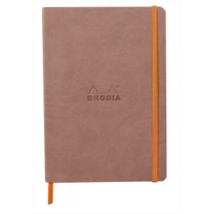 Eryi-117438c - Carnet Souple Bois De Rose - A5 14,8 X 21 Cm - Pointillés Dot - 160 Pages - Papier Clairefontaine Ivoire 90 G/M² - Marque-Page, Fermeture Élastique - Simili Cuir - - Neuf