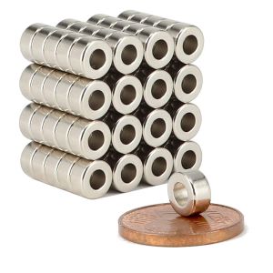 Lot De 100 Aimants Ronds En Néodyme - Avec Trou De 3 Mm - 6 Mm X 3 Mm - Neuf