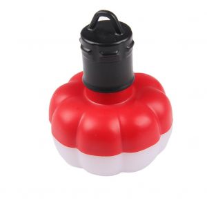 Mini Lampe De Camping Led Portable D'exterieur En Forme De Citrouille, Lampe Suspendue Pour Tente (Rouge) - Neuf