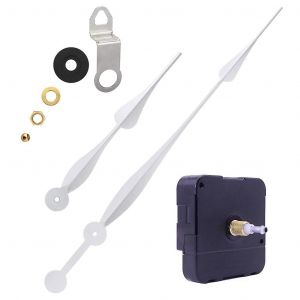 Mécanisme d'horloge murale à main argentée, kit de réparation à faire soi-même, mouvement d'horloge murale silencieux à main de fleur - Neuf
