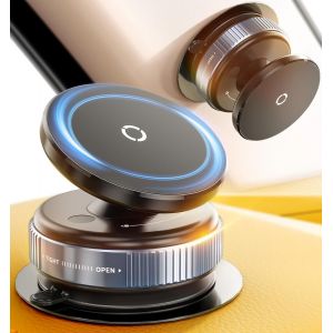 Eryi-Support De Téléphone Magnétique À Ventouse Sous Vide Pour Voiture Avec Ventouse Puissante De 89 Kg + Lbs, Réglable À 360 °, Support De Téléphone Portable Magnétique Pour Votre Salle De Sport - Neuf