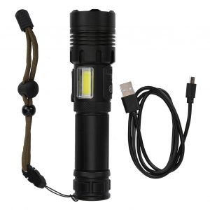 Lampe De Poche D'urgence Extérieure Led Multifonction Étanche Torche Électrique En Alliage D'aluminium - Neuf