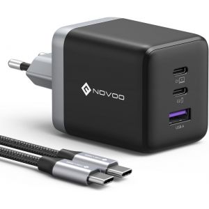 KALANKA-100W Chargeur USB C Rapide 3 Ports Prise USB C Compatible avec iPhone 16 Plus Pro Max 15 14 13 12 11 Galaxy PPS 45W S24 Ultra S23 S22 Pixel iPad MacBook Air Pro M3 M2 M1 - Neuf