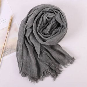 Ch&acirc;le Pashmina En Coton Pour Femme,Foulard Chaud Et Chaud,Design Solide Imprim&eacute;,&Eacute;toles De Plage,Nouvelle Collection Automne 2024--2 - Neuf