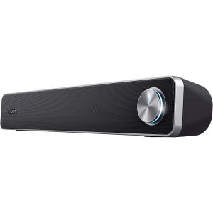 KALANKA-Arys Enceinte PC, 12 Watt, Barre de Son PC, Alimentation USB, Jack 3,5 mm, Haut Parleur pour Ordinateur Portable, Tablette, et TV - Noir - Neuf