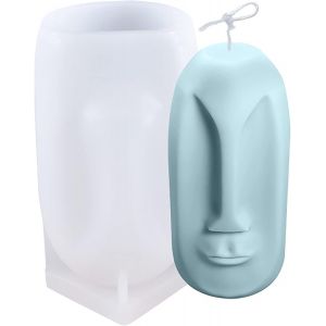 Moule À Bougie Visage Abstrait, Moule En Résine Visage Artistique, Moule En Silicone Pour Moulage De Résine, Moule En Plâtre Ou Époxy Pour Aromathérapie, Moules 3d Pour Fabrication De Bougies-B - Neuf
