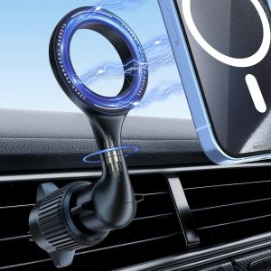 Sjzg-Support Magn&eacute;tique Pour T&eacute;l&eacute;phone De Voiture Magsafe, [24 Aimants Super Puissants] Compatible Avec Le Support De Voiture Magsafe, Support De Voiture Universel Pour Iphone 14/13/12 Series - Neuf