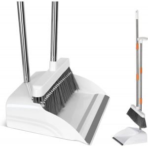 KALANKA-Balai et Pelle &agrave; Poussi&egrave;re, Balayette Pelle Long Manche Ensemble avec Manche Extensible, Balai Vertical et Pelle &agrave; Poussi&egrave;re pour Int&eacute;rieur, Ext&eacute;rieur - Neuf