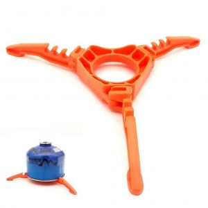 Stabilisateur De Bidon De Carburant Pliable Camping En Plein Air Randonnée Cuisine Support De Réservoir De Gaz Support De Réchaud Cartouche Trépied De Cartouche - Neuf