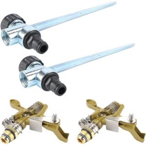 Ulteronixshop-Arroseur De Pelouse &Agrave; Impulsion 360&deg; Avec Pointes En Alliage De Zinc - Diam&egrave;tre De Couverture De 26 M, Arroseur De Jardin R&eacute;glable Pour Grandes Surfaces, Compatible Avec Tuyau Standard - Neuf