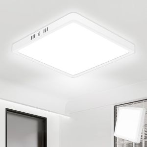 Kalanka-Plafonnier Led 18w 1800lm 6500k, Plafonnier Salle De Bain Ip44 Carr&eacute; Luminaire Plafonnier Plat Blanc Froid, Pilote Inclus. Pour Salle De Bain Chambre Salon Cuisine Couloir Bureau &Oslash;22cm - Neuf