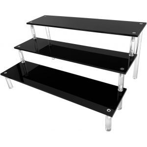 Acrylique Noir Riser Présentoir Figurines, Tables Organisateurs Acryliques Vernis À Ongles Épices Cosmétiques Artisanat Porte-Bijoux Cupcakes Buffets Desserts Modèles 1 Pack - Neuf
