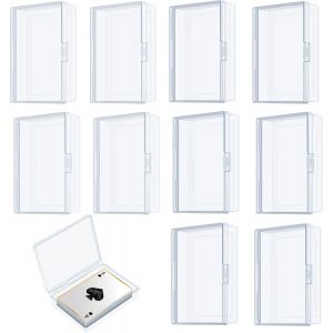 Bo&icirc;te &Agrave; Cartes &Agrave; Jouer 10 Pi&egrave;ces, Boite Rangement Carte, Petite Boite Plastique Avec Couvercle, Petite Bo&icirc;te De Rangement, Adapt&eacute;e Aux Petits Objets Et Autres Travaux Manuels - Neuf