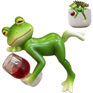 MEVRONISSHOP-Grenouille en R&eacute;sine, Figurines de Grenouille D&eacute;coration de Jardin, Figurines D&eacute;coratives de Jardin en Grenouille R&eacute;sine, Grenouille Mignonne en r&eacute;sine, pour L'ext&eacute;rieur, Balcon, Salon, - Neuf