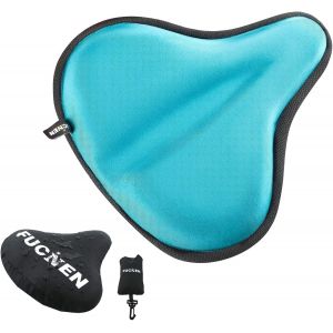 Housse Selle Velo Gel Confortable Bleu Clair-Housse De Selle Rembourr&eacute;e En Gel Pour V&eacute;lo-Couvre Selle Gel Pour Homme Et Femme-27 X 25 Cm Protege Selle Velo Appartement - Neuf