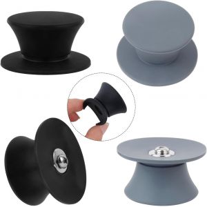 Kalanka-Lot De 4 Poign&eacute;es De Couvercle De Casserole - Boutons De Rechange - En Silicone - Pour Couvercle En Verre Avec Trou - Neuf