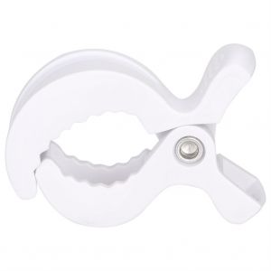 Lot De 10 Attaches En Plastique Pour Housse De Poussette (Blanc) - Neuf