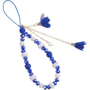 KALANKA-Lanière Téléphone Perlée Chaîne Téléphone Portable Perle Chaîne Téléphone Portable Gravier Convient Cordons Téléphone Portable, Aux Ornements sac D'école D'autres Décorations(bleu) - Neuf