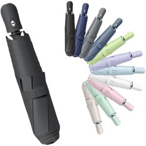 Nzqaf-Parapluie Pliant De Voyage Automatique Mini Ultra-Léger Protable Compact - Ouverture/Fermeture Anti-Uv 50+ (6 Baleines) Pour Homme, Femme, Enfant - Poche,Sac, Pluie Et Soleil - Neuf