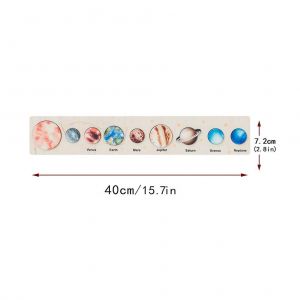 Puzzle rond en bois pour syst&egrave;me solaire, jouet &eacute;ducatif pour enfants, cadeau pour gar&ccedil;ons et filles - Neuf