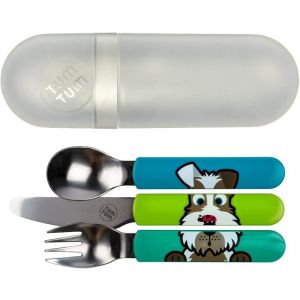 Kal-Couverts Enfants De Voyage, Couverts B&eacute;b&eacute; Sans Bpa - Scruff Le Chien - Neuf